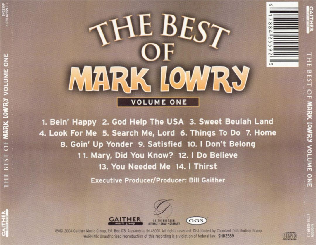 Best of Mark Lowry, Vol. 1 cover art