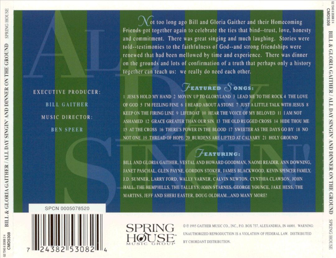 All Day Singin' with Dinner on the Ground cover art