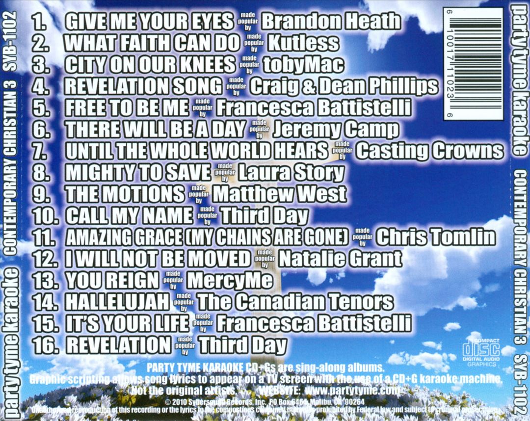Party Tyme Karaoke: Contemporary Christian, Vol. 3 cover art