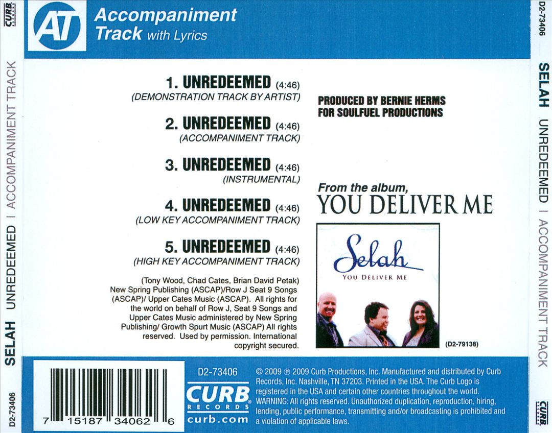 Unredeemed: Accompaniment Track cover art