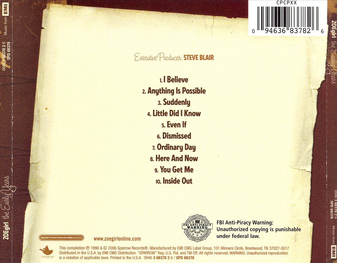 Early Years cover art
