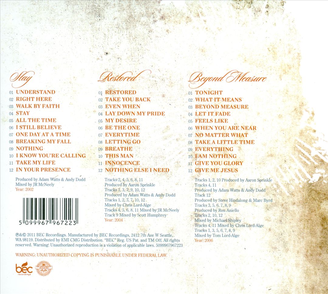 Stay/Restored/Beyond Measure cover art