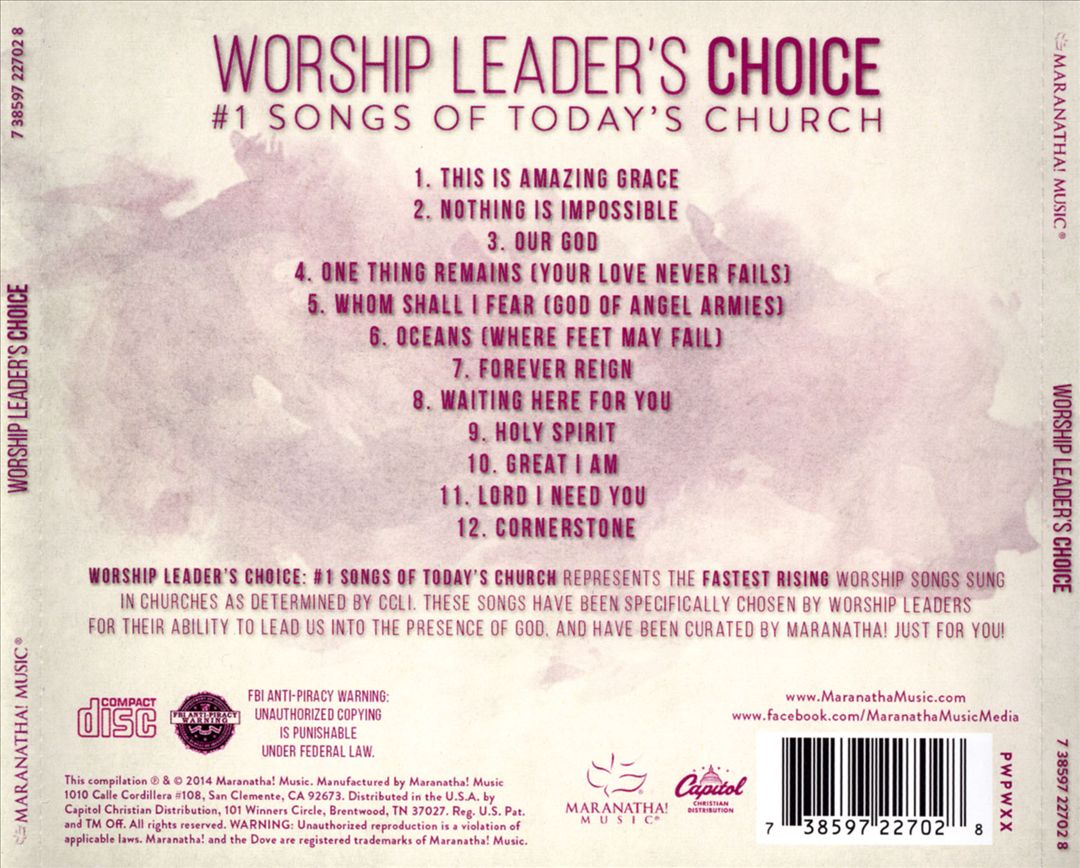Worship Leader's Choice: #1 Songs of Today's Church cover art