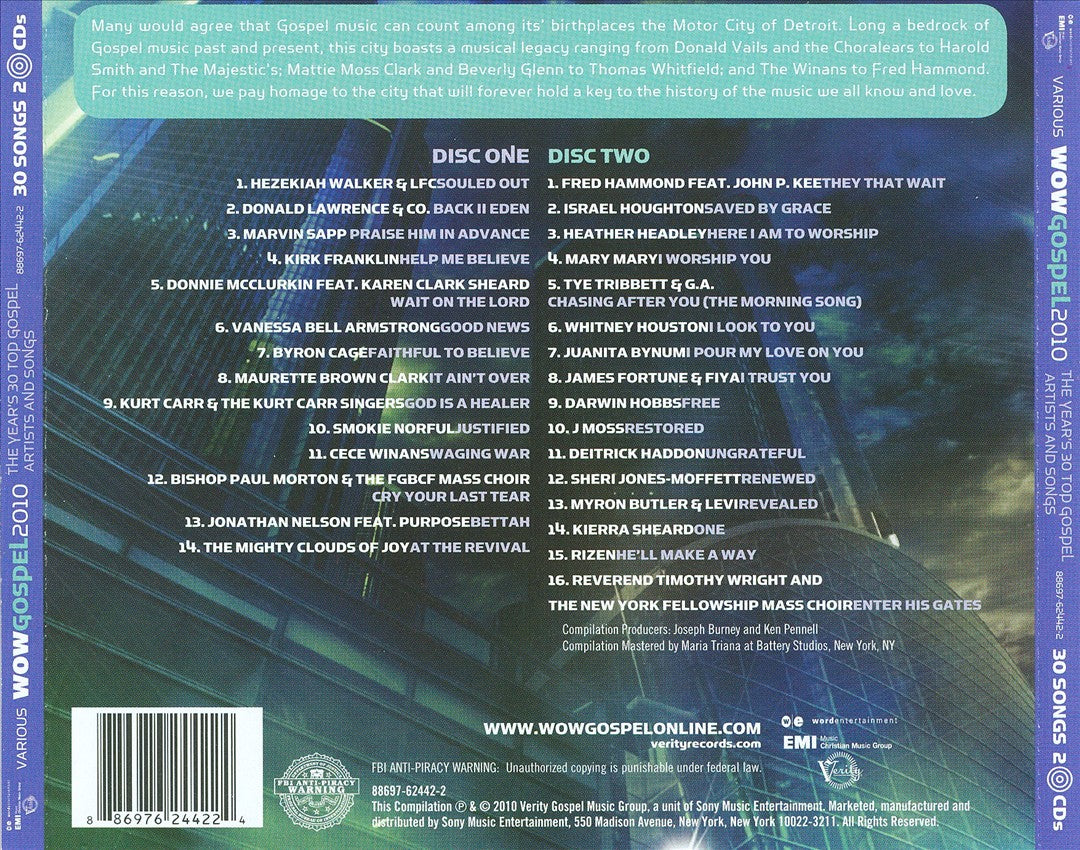 Wow Gospel 2010 cover art