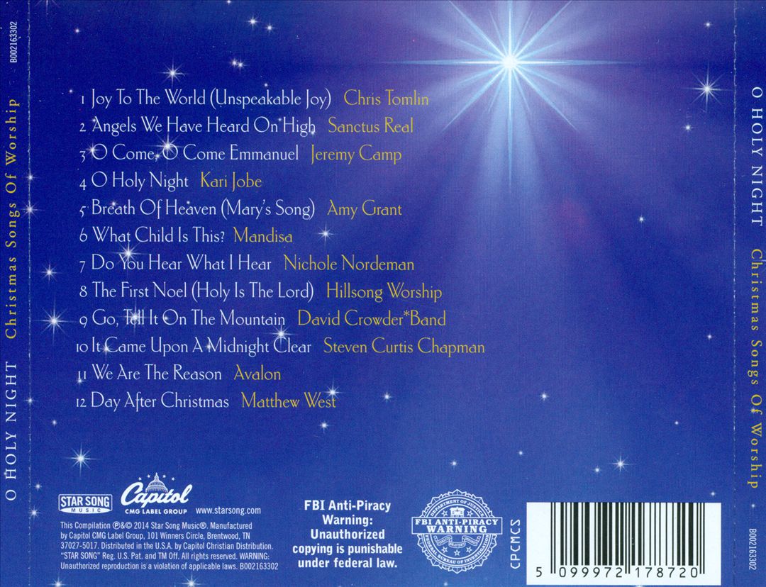 O Holy Night: Christmas Songs of Worship cover art