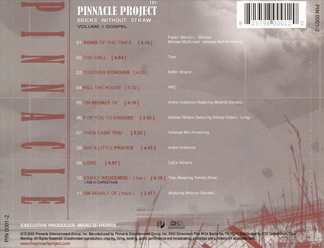 Pinnacle Project: Bricks Without Straw, Vol. 1 cover art
