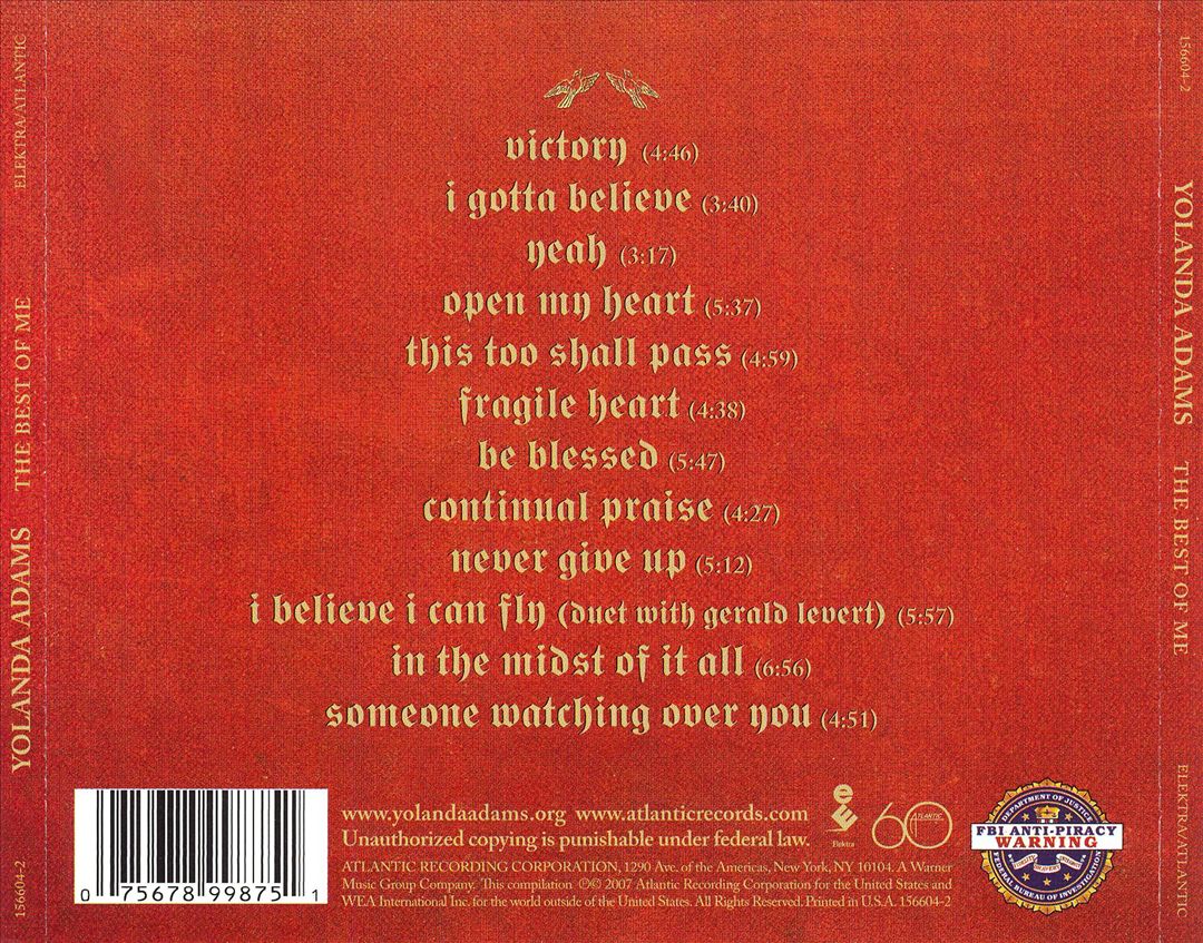 Best of Me: Yolanda Adams Greatest Hits cover art