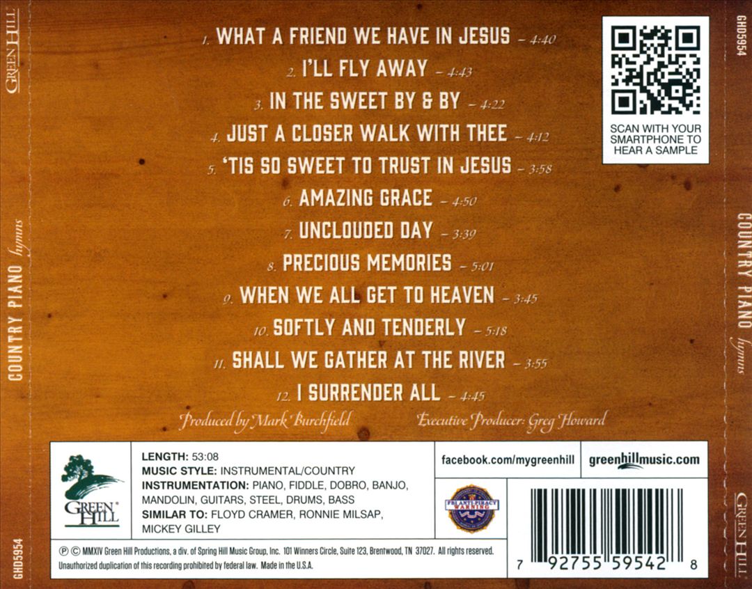 Country Piano Hymns cover art