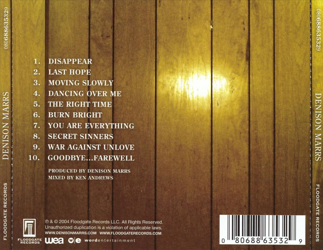 Denison Marrs cover art