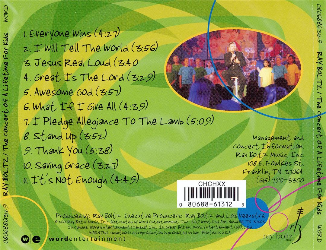 Concert of a Lifetime for Kids cover art