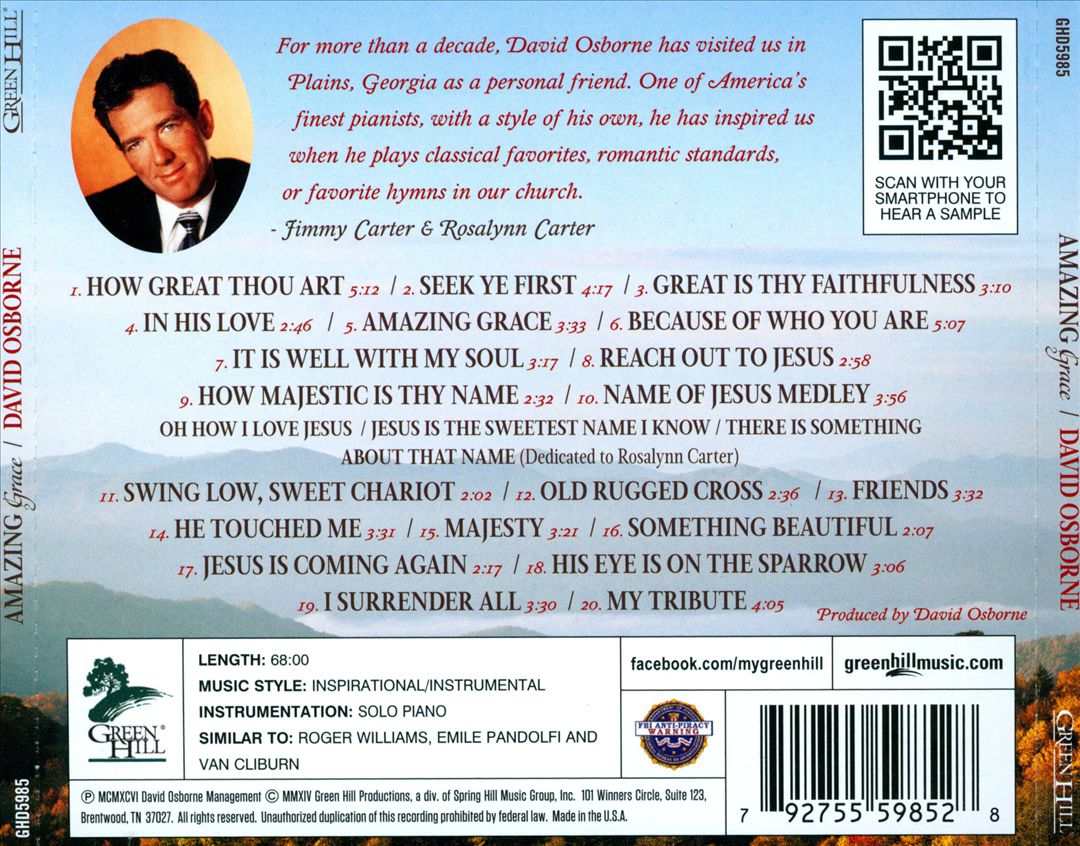 Amazing Grace: 22 All Time Favorite Songs of Inspiration on Piano cover art