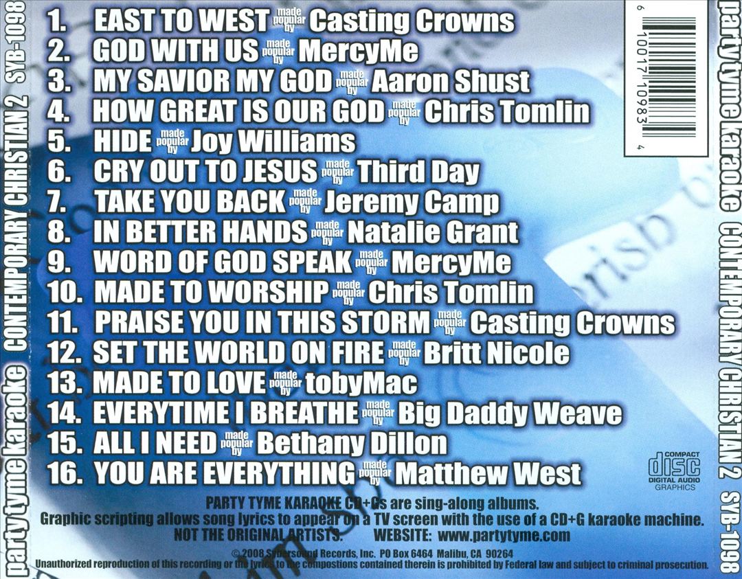 Party Tyme Karaoke: Contemporary Christian, Vol. 2 cover art