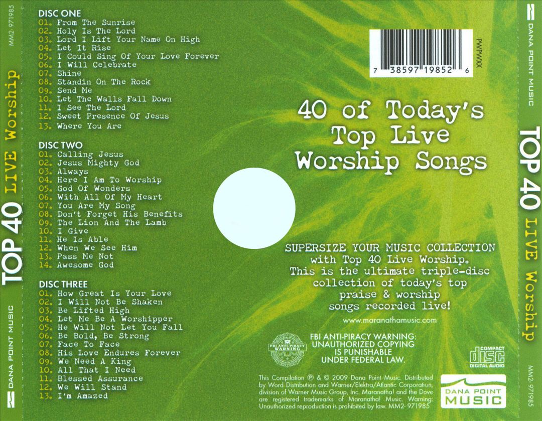 Top 40 Live Worship cover art