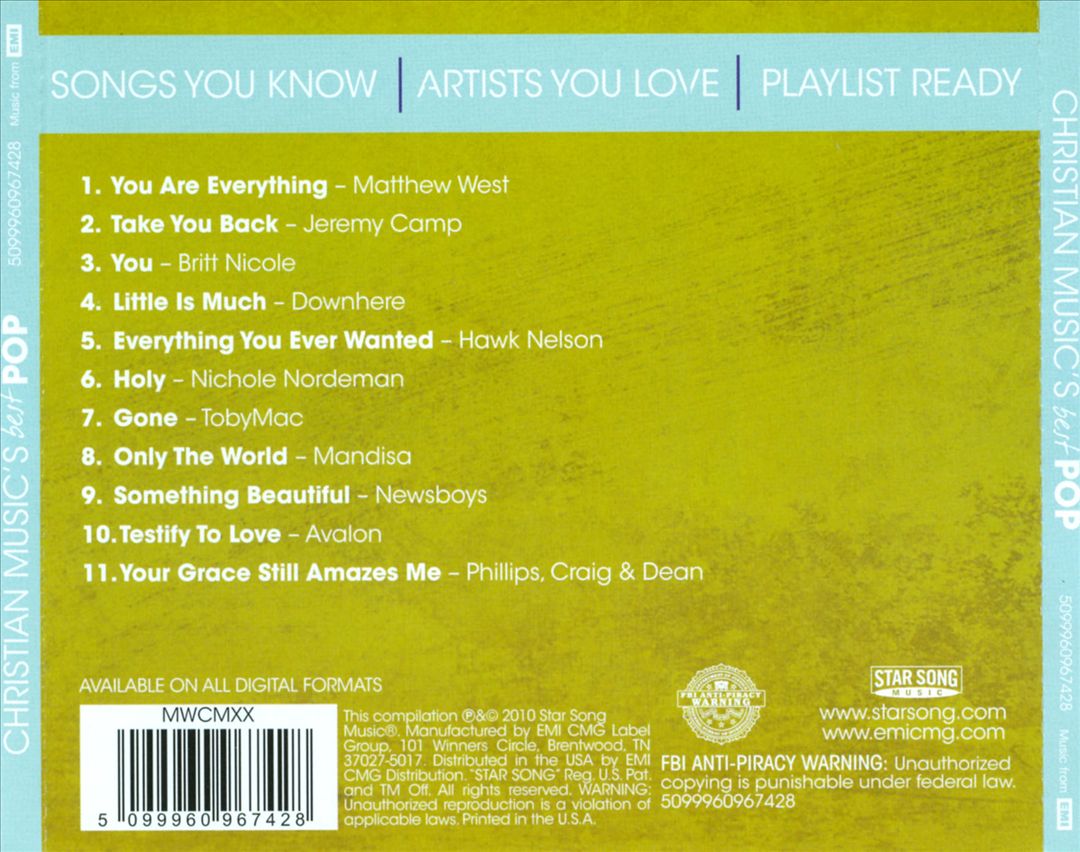 Christian Music's Best: Pop cover art
