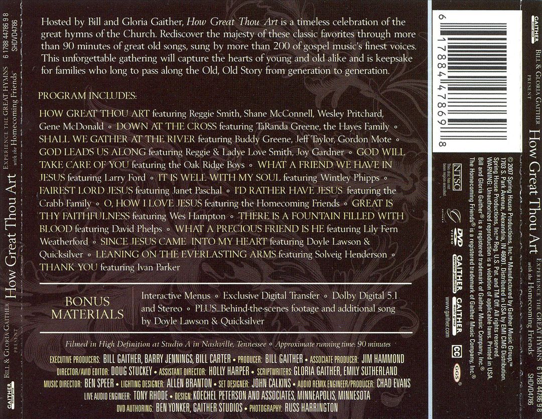 Bill & Gloria Gaither Present: How Great Thou Art cover art