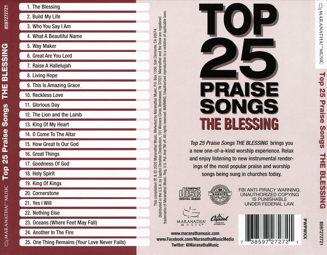 Top 25 Praise Songs: The Blessing cover art