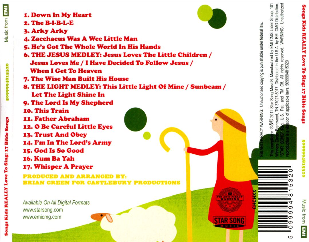 Songs Kids Really Love to Sing: 17 Bible Songs cover art