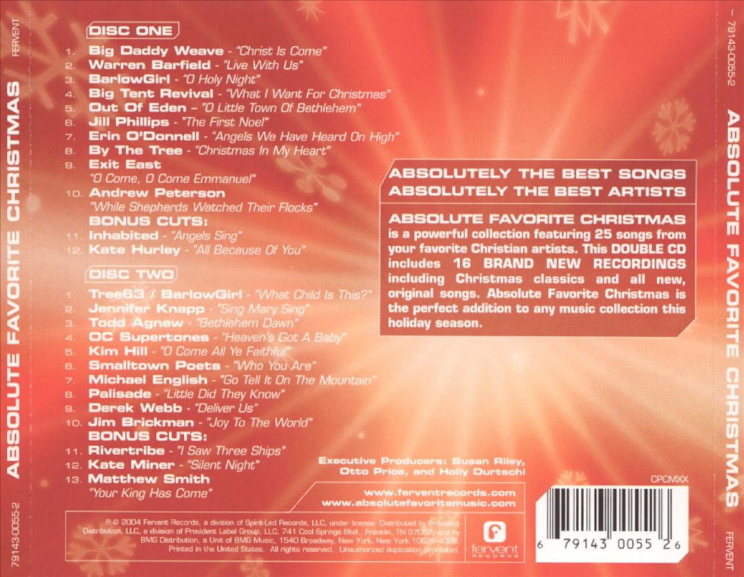 Absolute Favorite Christmas [2004 Fervent Double Disc] cover art
