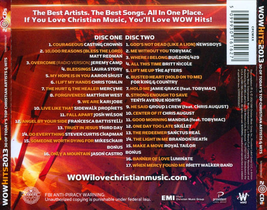 WOW Hits 2013: 30 of Today's Top Christian Artists & Hits cover art
