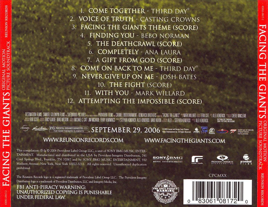 Facing the Giants: Original Motion Picture Soundtrack cover art