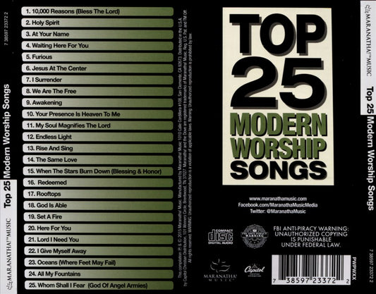 Top 25 Modern Worship Songs cover art