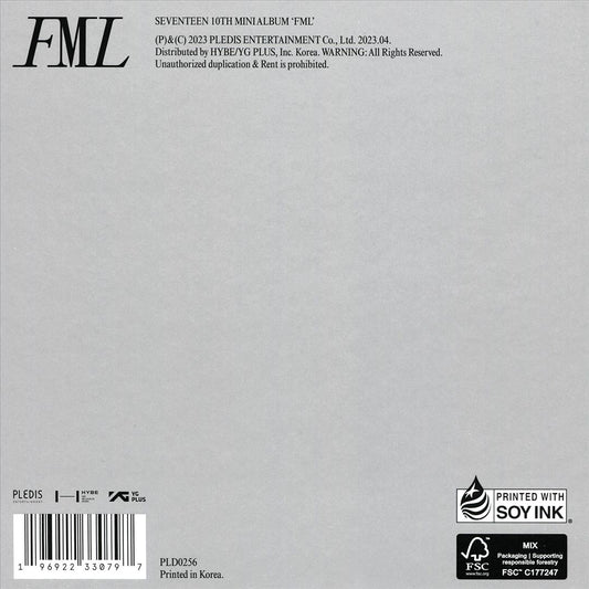 SEVENTEEN 10th Mini Album 'FML' [Fight for My Life] cover art