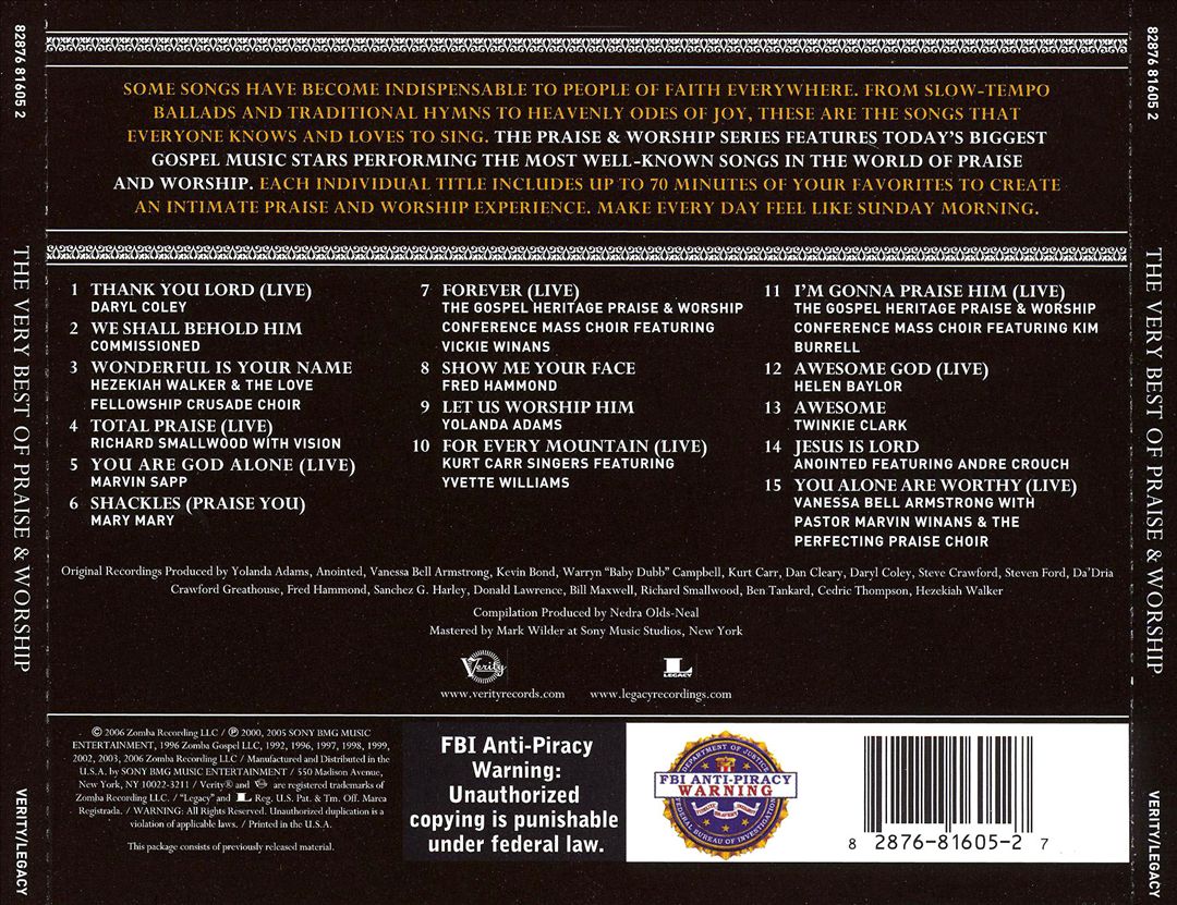 Very Best of Praise & Worship cover art