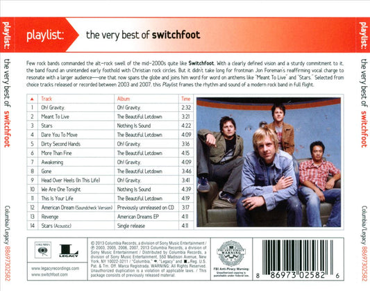 Playlist: The Very Best of Switchfoot cover art