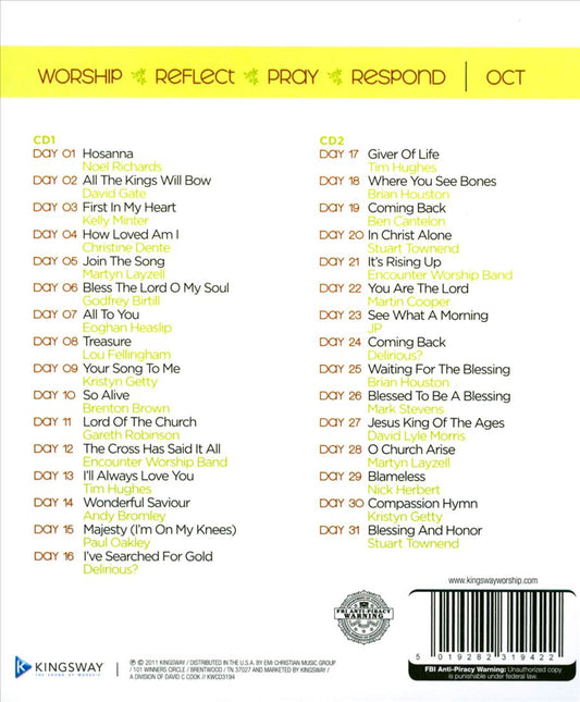 Worship Devotional, A Month In Word & Worship: October cover art