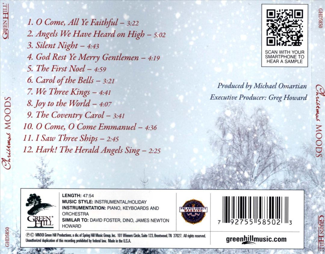 Christmas Moods: Inspiring Holiday Favorites Featuring Piano and Orchestra cover art
