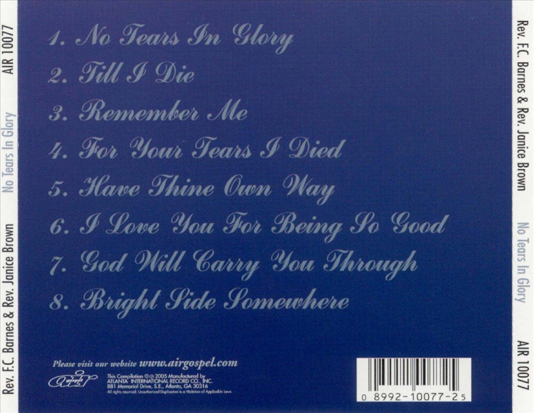 No Tears in Glory cover art