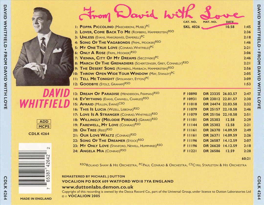 From David with Love cover art