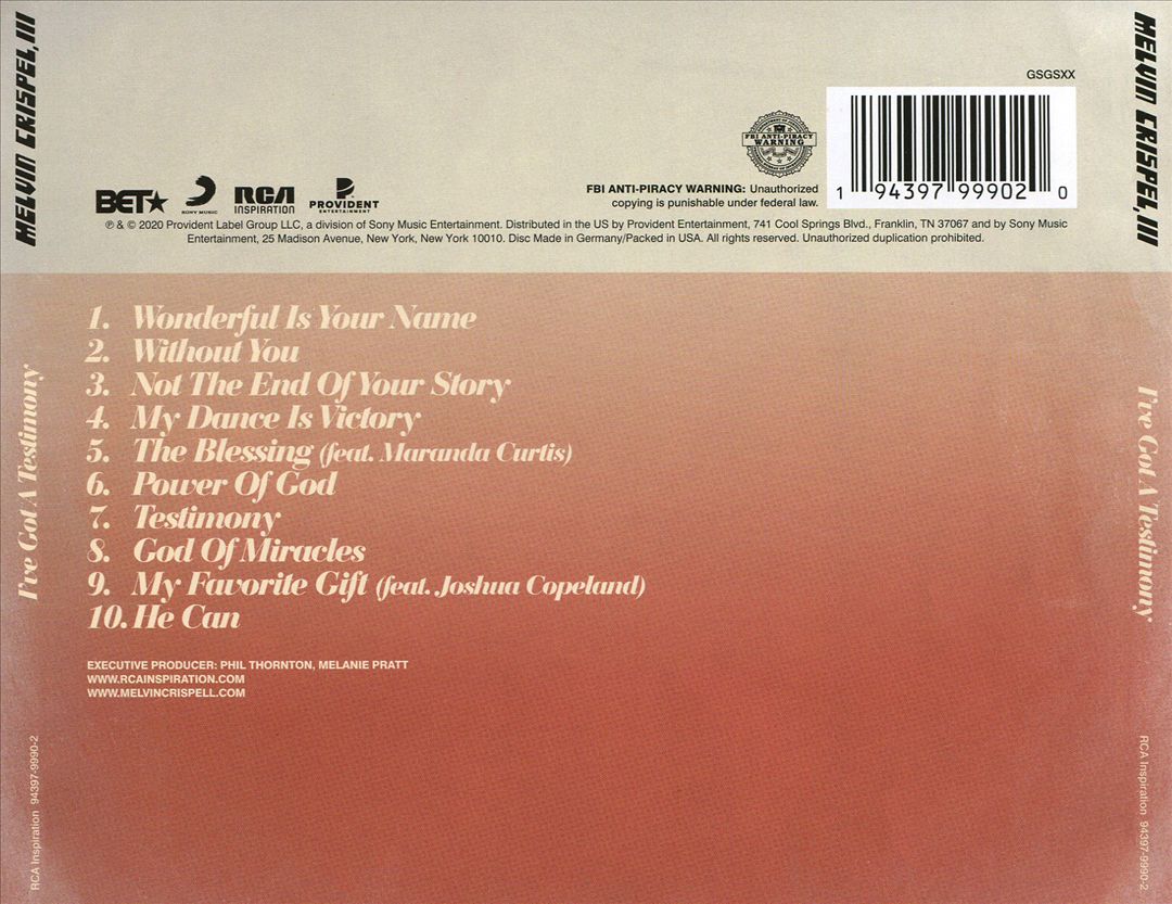 I've Got a Testimony cover art