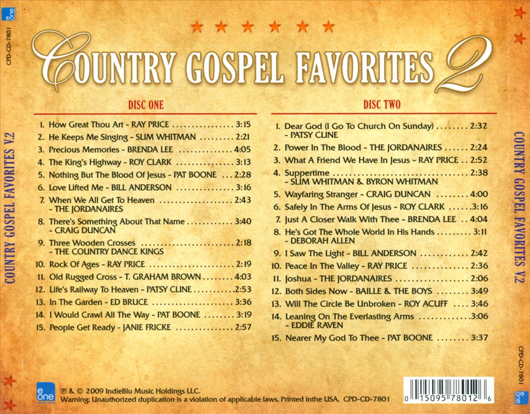 Country Gospel Favorites, Vol. 2 cover art