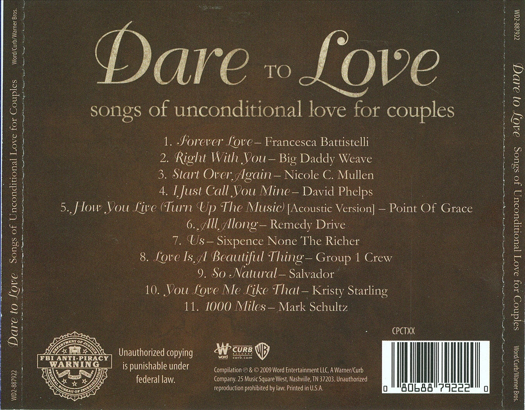 Dare to Love: Songs of Unconditional Love for Couples cover art