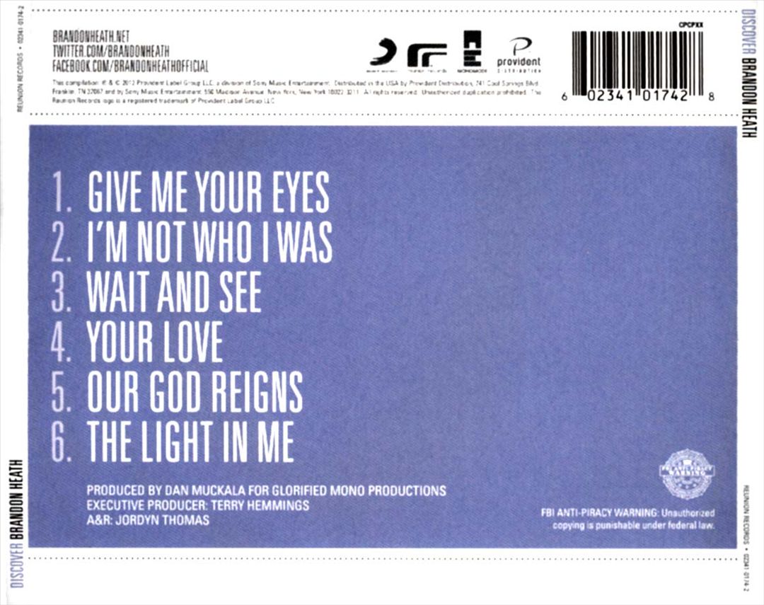 Discover: Brandon Heath cover art