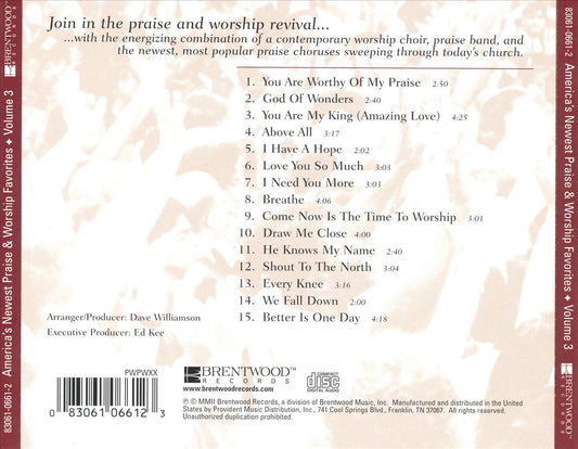 America's Newest Praise and Worship Favorites, Vol. 3 cover art