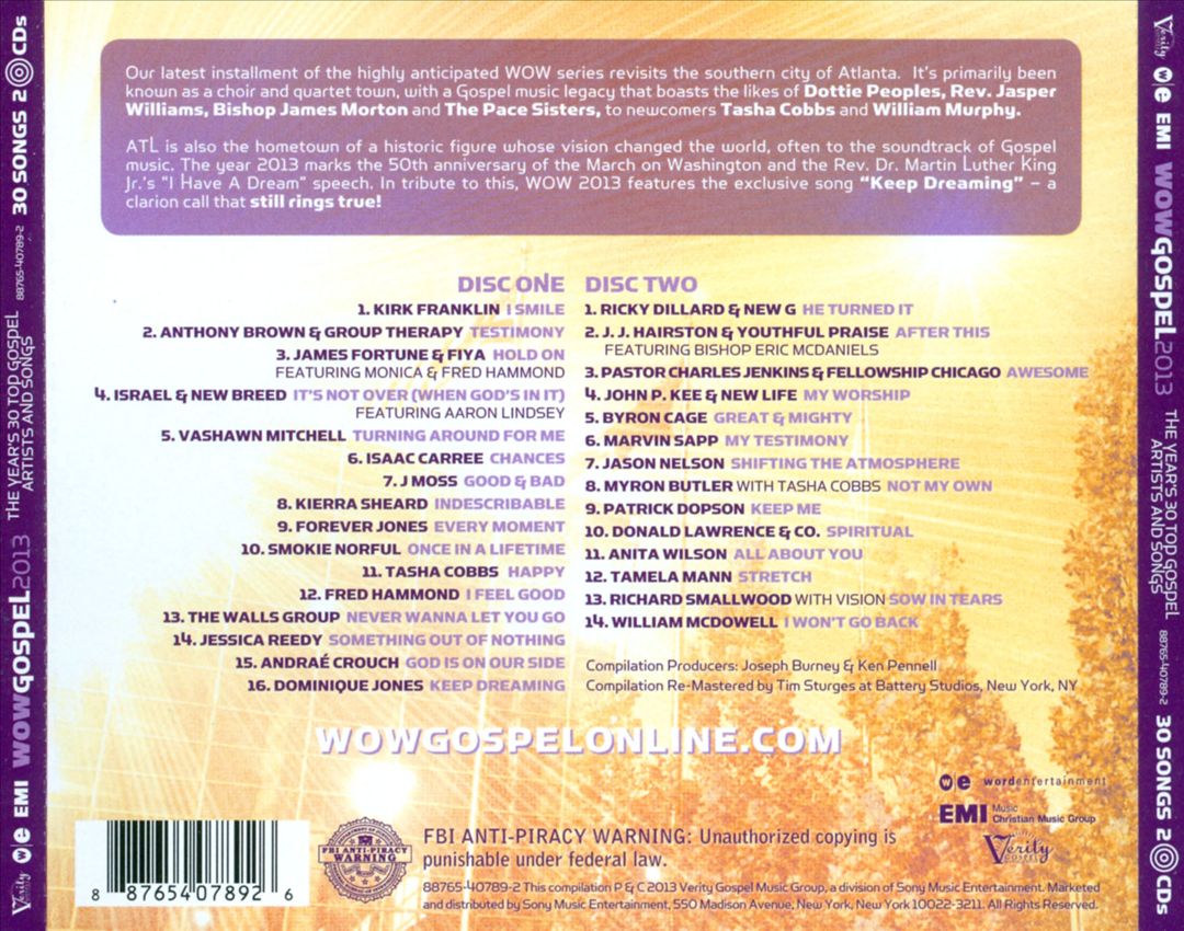 Wow Gospel 2013 cover art