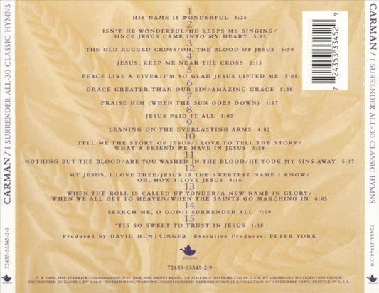 I Surrender All: 30 Classic Hymns cover art