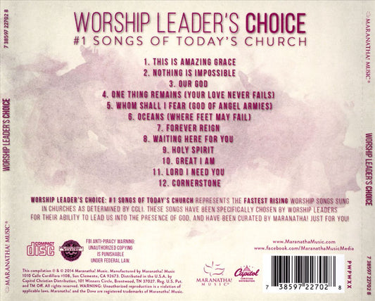 Worship Leader's Choice: #1 Songs of Today's Church cover art