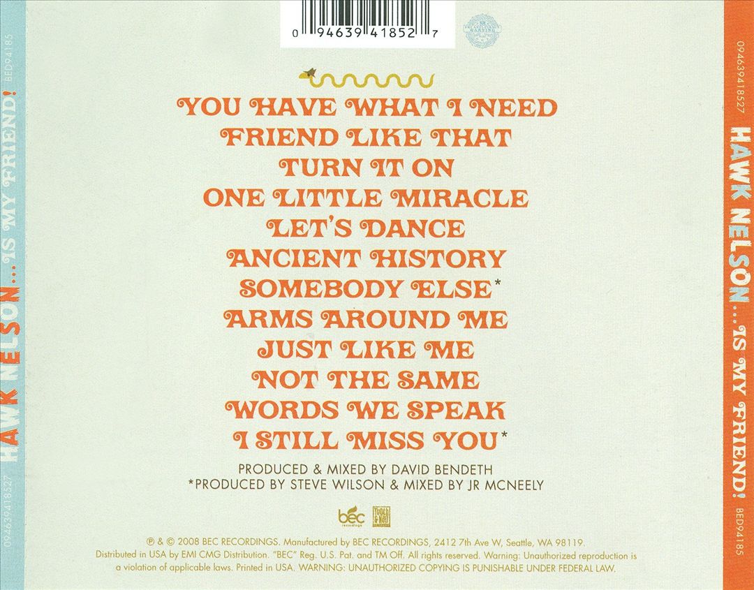 Hawk Nelson Is My Friend cover art
