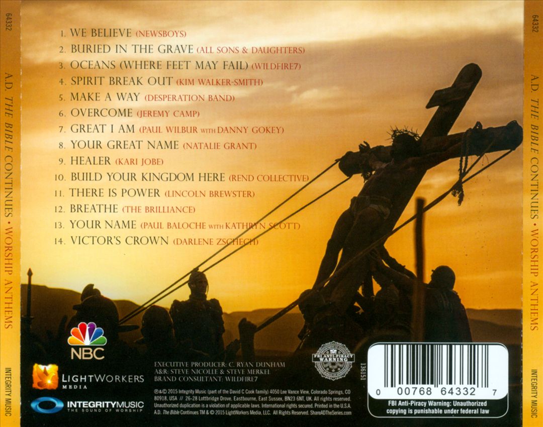 A.D. The Bible Contunes: Worship Anthems cover art