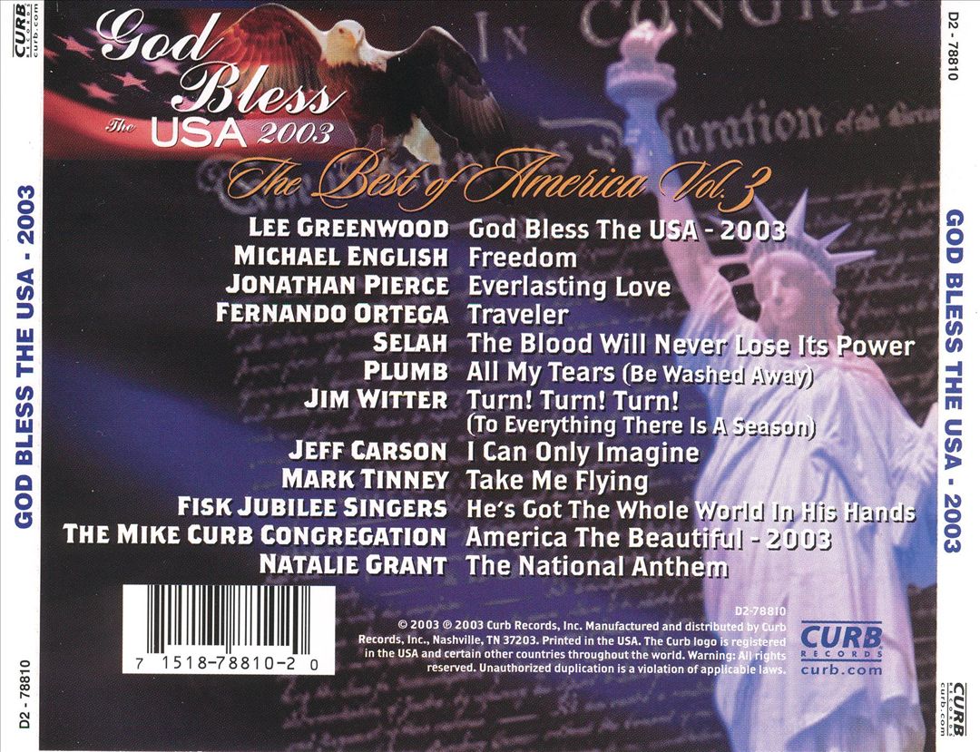 God Bless the USA 2003: The Best of America, Vol. 3 cover art