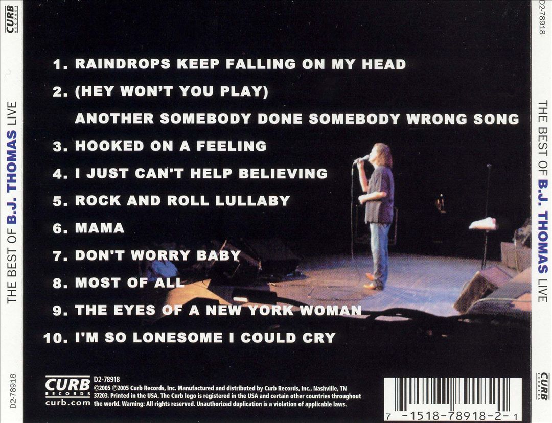 Best of B.J. Thomas: Live cover art