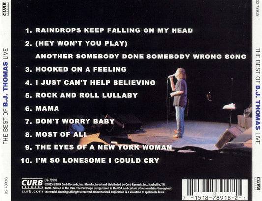 Best of B.J. Thomas: Live cover art