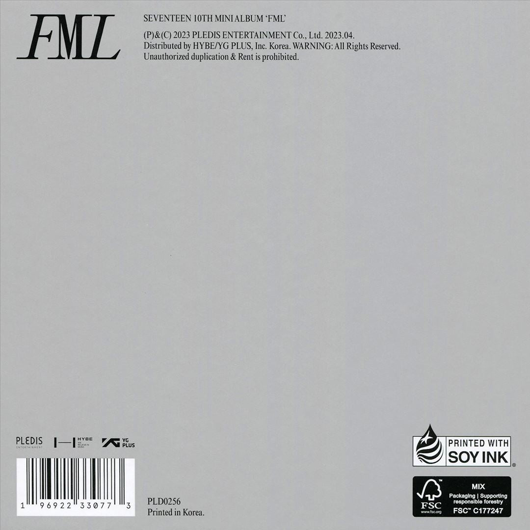 SEVENTEEN 10th Mini Album 'FML' [Fallen, Misfit, Lost] cover art