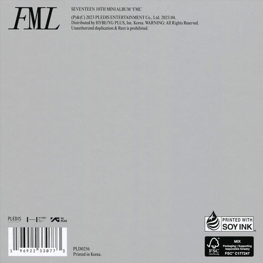 SEVENTEEN 10th Mini Album 'FML' [Fallen, Misfit, Lost] cover art