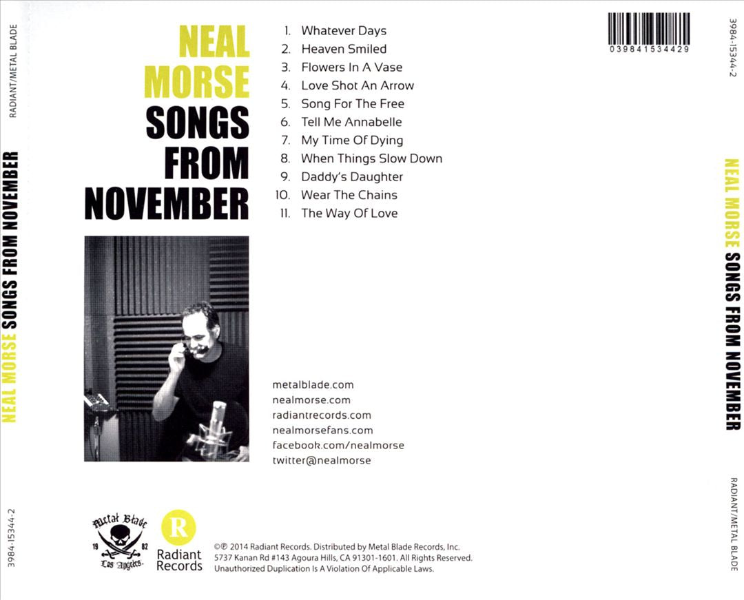 Songs from November cover art