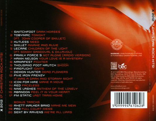 X 2012: Christian Rock Hits cover art