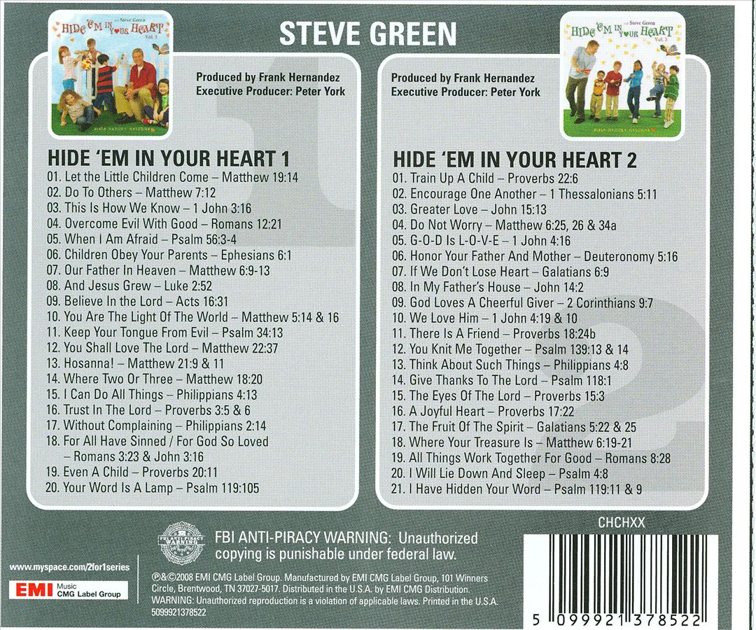 Two For One: Hide 'Em In Your Heart 1/Hide 'Em In Your Heart 2 cover art